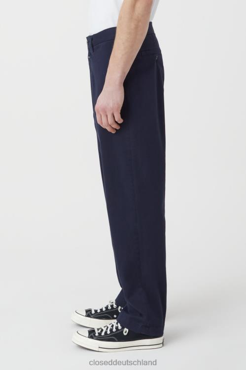 Kleidung dunkle Nacht 0RP8Z1965 CLOSED Hose im Tacoma-Stil, konisch zulaufend Männer