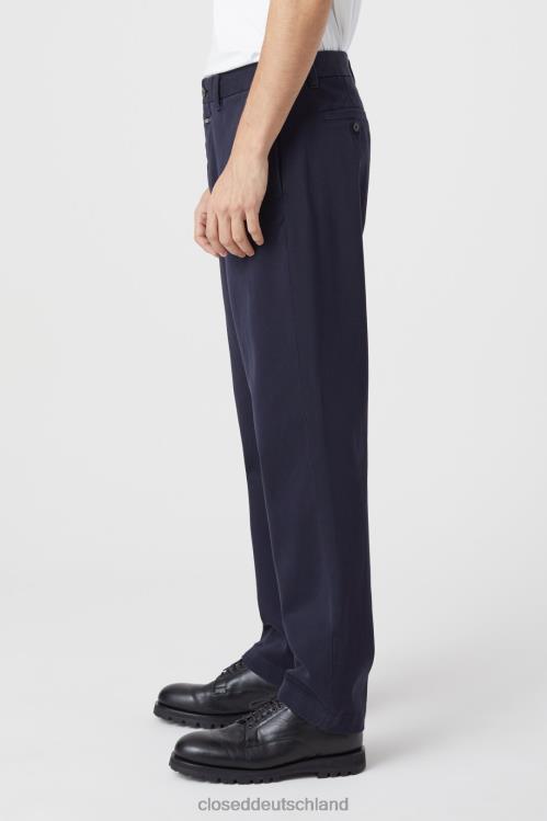Kleidung dunkle Nacht 0RP8Z825 CLOSED Hose im Tacoma-Stil, konisch zulaufend Männer