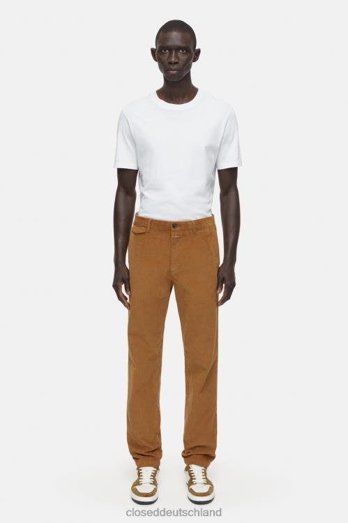 Kleidung getrockneter Tabak 0RP8Z850 CLOSED Hose im Atelier-Stil, konisch zulaufend Männer