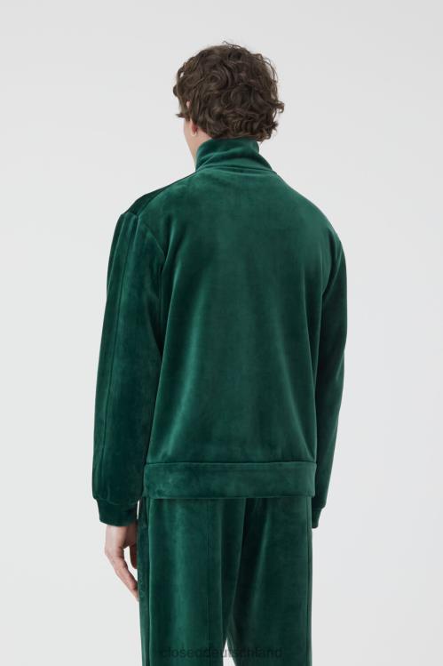 Kleidung Farngrün 0RP8Z1079 CLOSED Samt-Trainingsjacke Männer