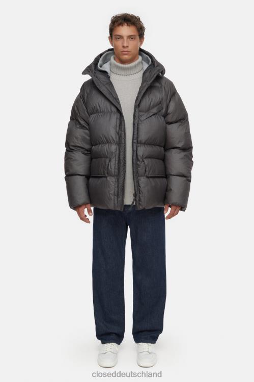 Kleidung Holzkohle 0RP8Z874 CLOSED kurzer Puffermantel Männer