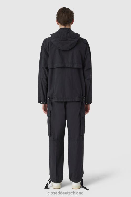 Kleidung Schwarz 0RP8Z2044 CLOSED leichter Baumwollparka Männer