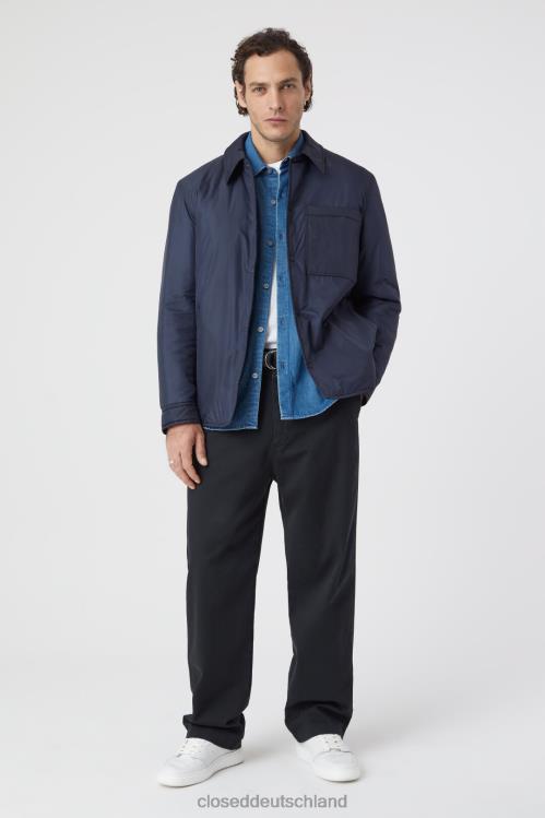 Kleidung dunkle Nacht 0RP8Z893 CLOSED gestepptes Überhemd Männer