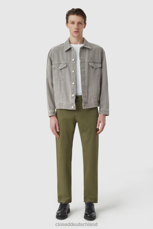 Kleidung graues Furnier 0RP8Z2031 CLOSED Jacke aus Baumwollcanvas Männer