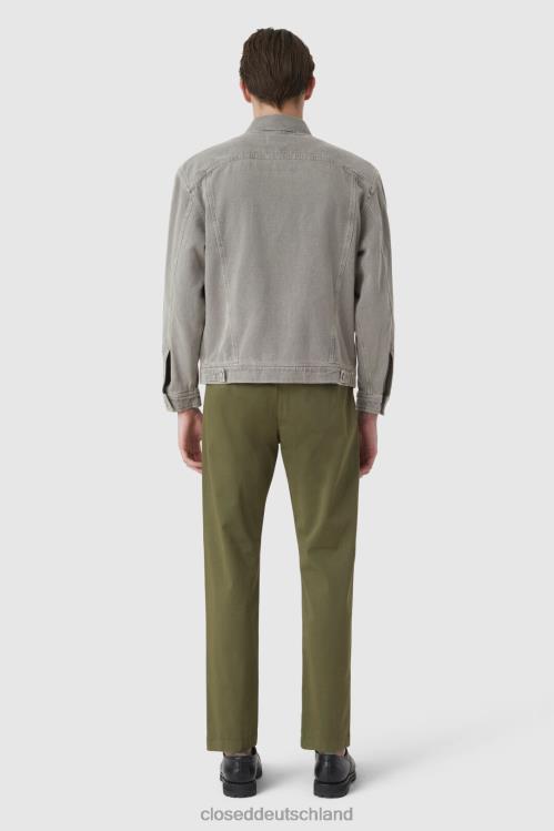Kleidung graues Furnier 0RP8Z2031 CLOSED Jacke aus Baumwollcanvas Männer
