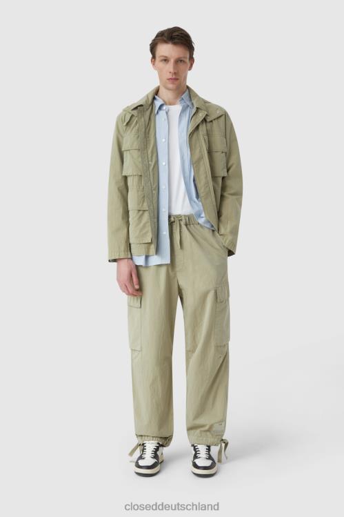 Kleidung helles Moosgrün 0RP8Z2043 CLOSED leichter Baumwollparka Männer