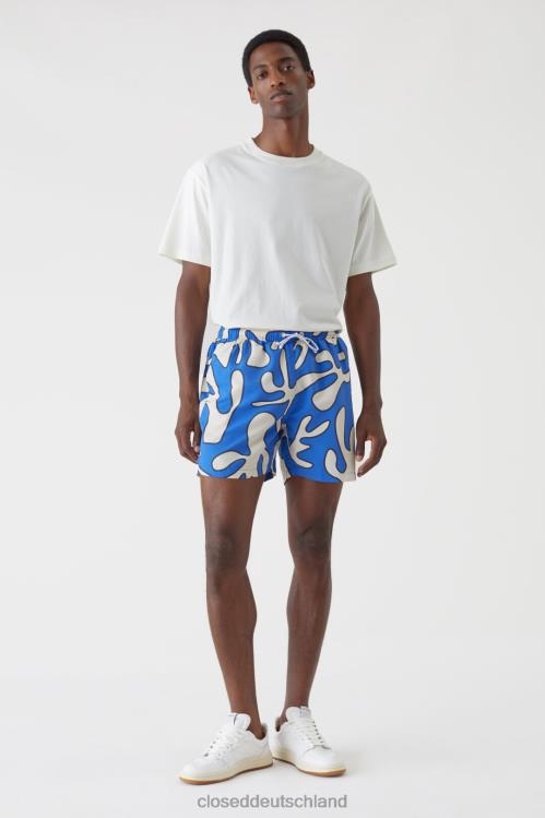 Kleidung Indigo Blau 0RP8Z2016 CLOSED Badeshorts mit Aufdruck Männer