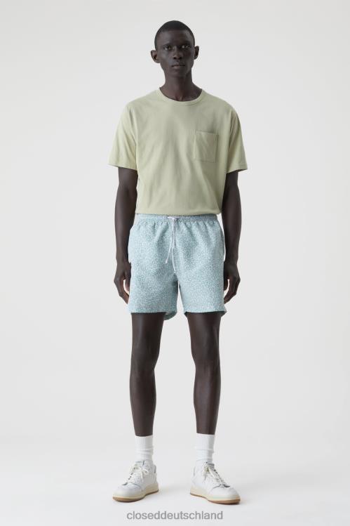 Kleidung blaue Agave 0RP8Z2018 CLOSED bedruckte Badeshorts Männer