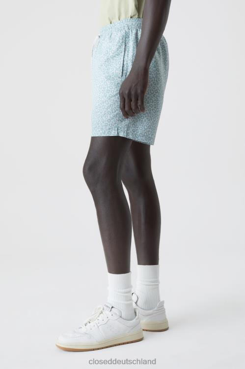 Kleidung blaue Agave 0RP8Z2018 CLOSED bedruckte Badeshorts Männer