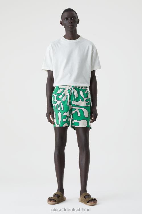 Kleidung botanisches Grün 0RP8Z2017 CLOSED Badeshorts mit Aufdruck Männer