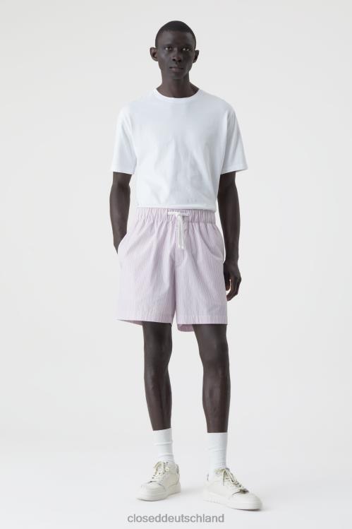 Kleidung rosa Hortensie 0RP8Z2010 CLOSED gestreifte Shorts Männer