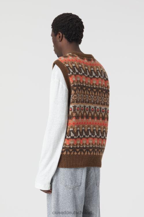 Kleidung Glut rot 0RP8Z929 CLOSED Wollpulloverweste Männer