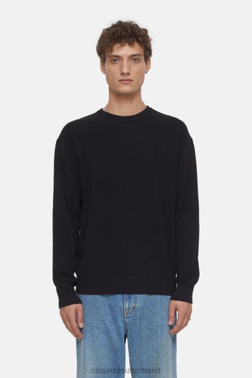 Kleidung Schwarz 0RP8Z943 CLOSED gerippter Pullover Männer