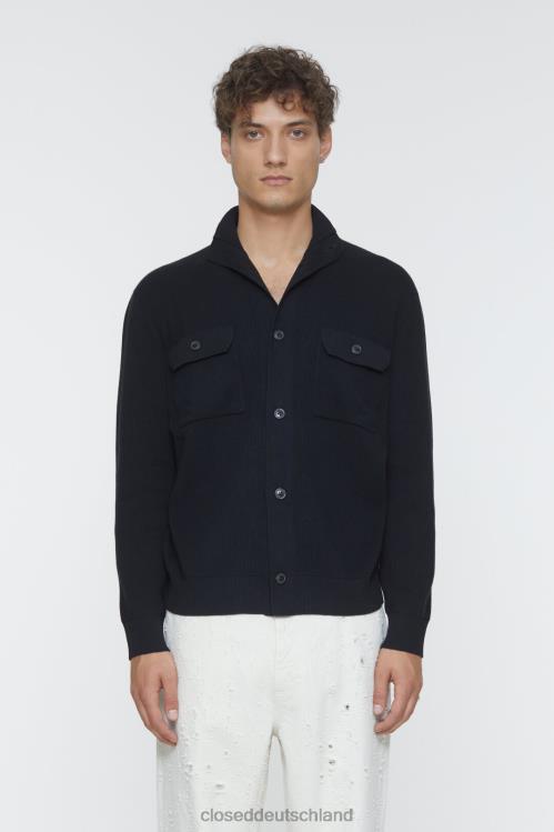 Kleidung Schwarz 0RP8Z949 CLOSED Rippstrick-Cardigan Männer