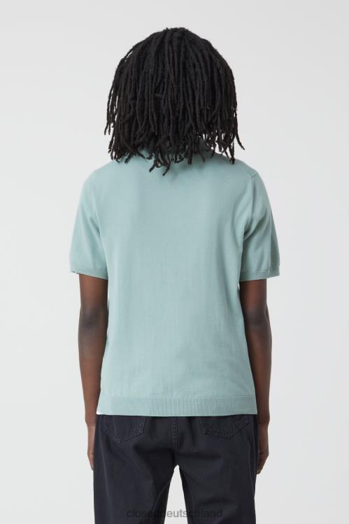 Kleidung blaue Agave 0RP8Z2050 CLOSED Poloshirt aus Strick Männer