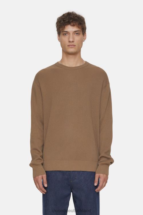 Kleidung brauner Zucker 0RP8Z945 CLOSED gerippter Pullover Männer