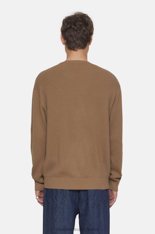Kleidung brauner Zucker 0RP8Z945 CLOSED gerippter Pullover Männer