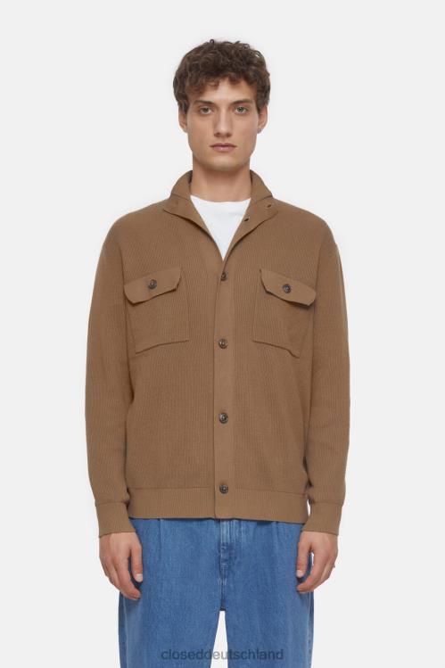 Kleidung brauner Zucker 0RP8Z950 CLOSED Rippstrick-Cardigan Männer
