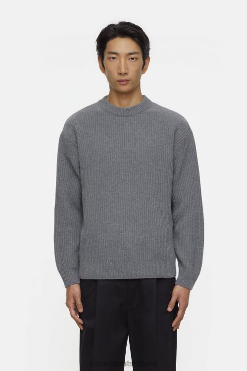 Kleidung dunkelgrau meliert 0RP8Z904 CLOSED gestrickter Pullover Männer