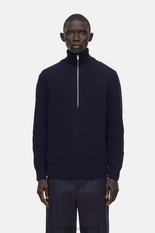 Kleidung dunkle Nacht 0RP8Z901 CLOSED Pullover mit Reißverschluss Männer