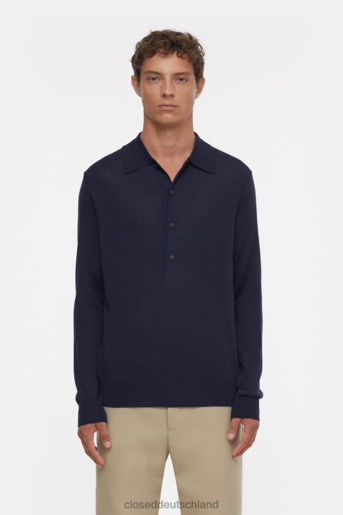 Kleidung dunkle Nacht 0RP8Z921 CLOSED Polopullover Männer