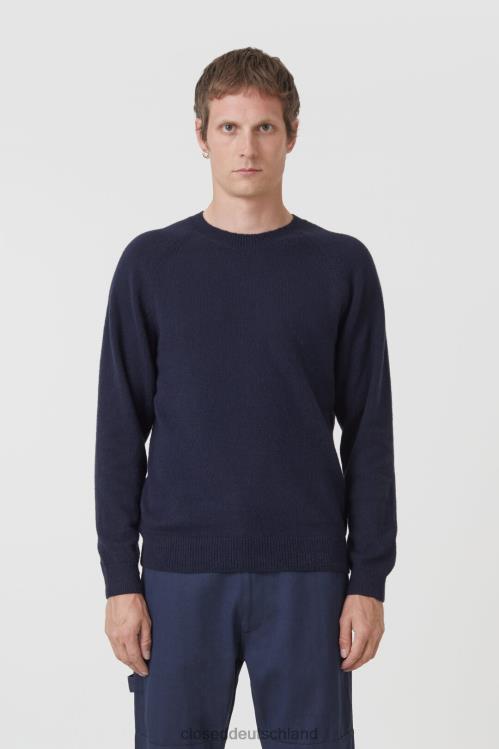 Kleidung dunkle Nacht 0RP8Z959 CLOSED Raglan-Rundhalsausschnitt Männer