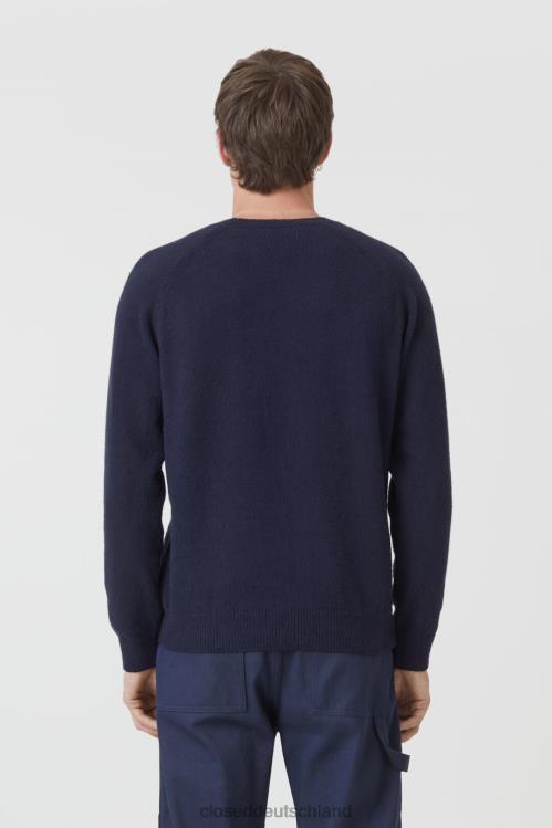 Kleidung dunkle Nacht 0RP8Z959 CLOSED Raglan-Rundhalsausschnitt Männer