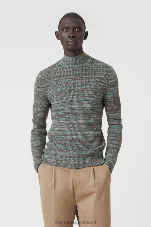 Kleidung grün glasiert 0RP8Z956 CLOSED Rollkragenpullover aus Mouline Männer