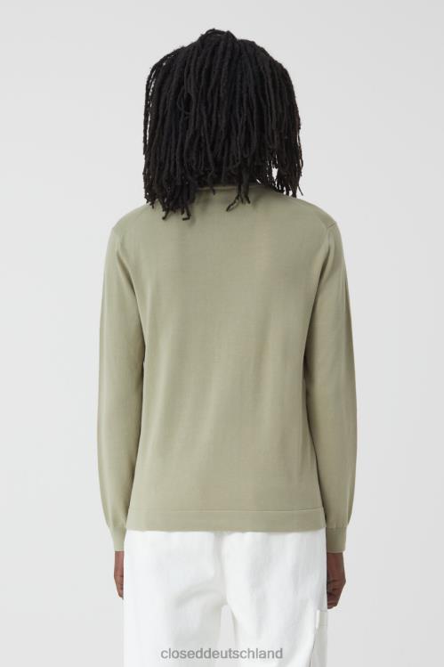 Kleidung helles Moosgrün 0RP8Z2053 CLOSED Baumwollpullover mit Rundhalsausschnitt Männer