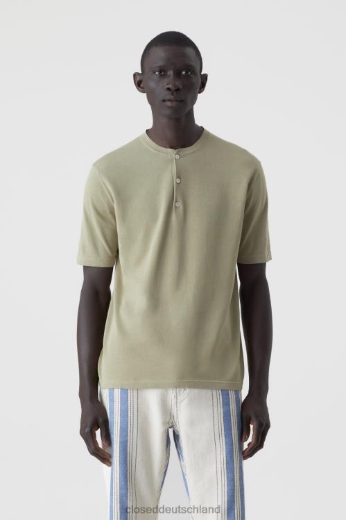 Kleidung helles Moosgrün 0RP8Z2074 CLOSED T-Shirt aus reiner Baumwolle Männer