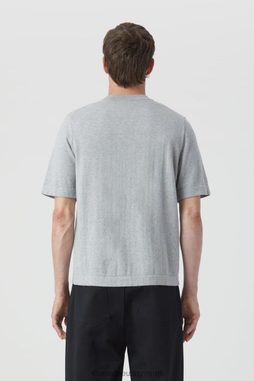 Kleidung hellgrau meliert 0RP8Z962 CLOSED Feinstrickhemd Männer