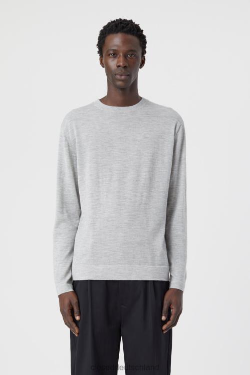 Kleidung hellgrau meliert 0RP8Z968 CLOSED Kaschmirpullover Männer