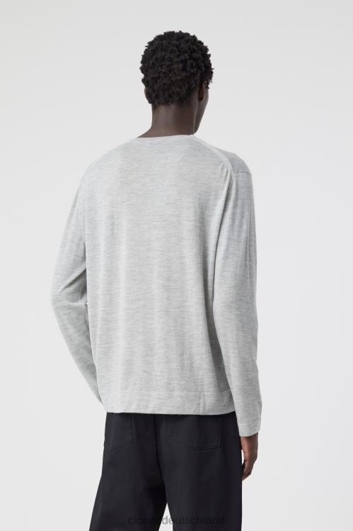 Kleidung hellgrau meliert 0RP8Z968 CLOSED Kaschmirpullover Männer