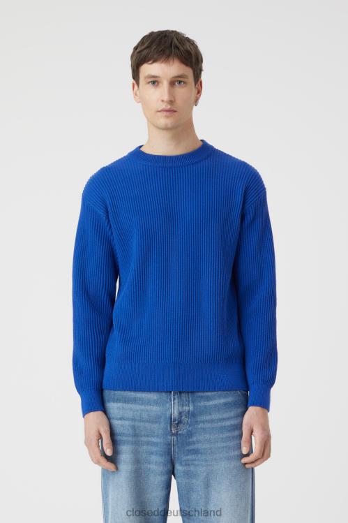 Kleidung königliches Azurblau 0RP8Z2062 CLOSED Strickpullover Männer