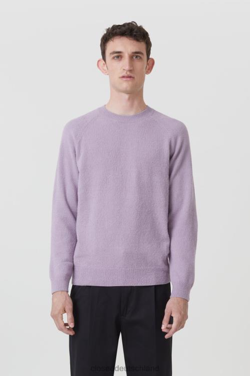 Kleidung staubiges Violett 0RP8Z960 CLOSED Raglan-Rundhalsausschnitt Männer