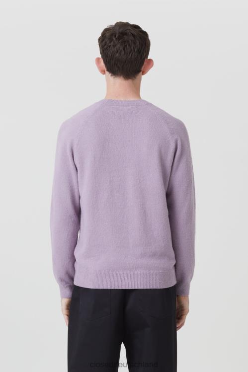 Kleidung staubiges Violett 0RP8Z960 CLOSED Raglan-Rundhalsausschnitt Männer