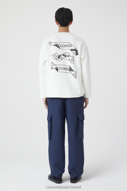 Kleidung Elfenbein 0RP8Z1053 CLOSED bedruckter Rundhalsausschnitt Männer