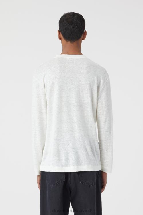 Kleidung Elfenbein 0RP8Z2116 CLOSED Leinen-Longsleeve Männer
