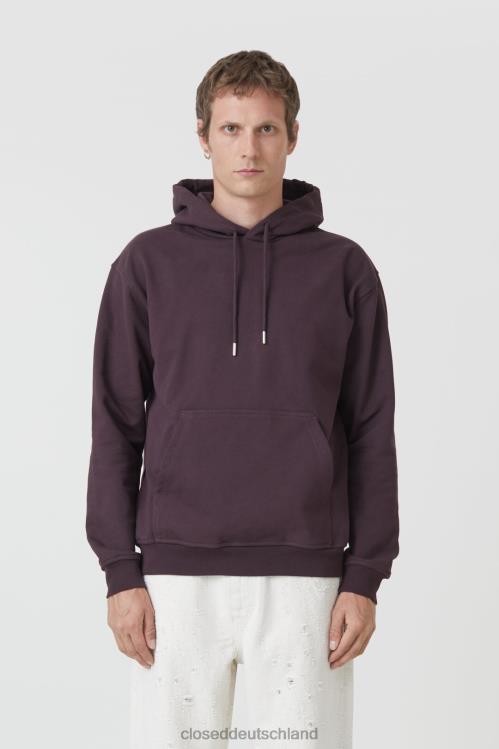 Kleidung Feige lila 0RP8Z1067 CLOSED Kapuzenpullover mit Logo Männer