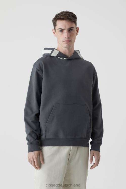 Kleidung Graphit 0RP8Z2153 CLOSED Kapuzenpullover mit Logo Männer
