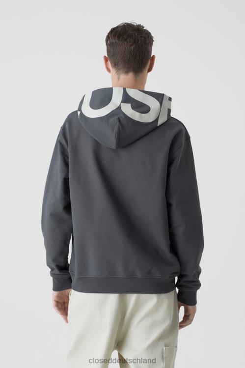 Kleidung Graphit 0RP8Z2153 CLOSED Kapuzenpullover mit Logo Männer