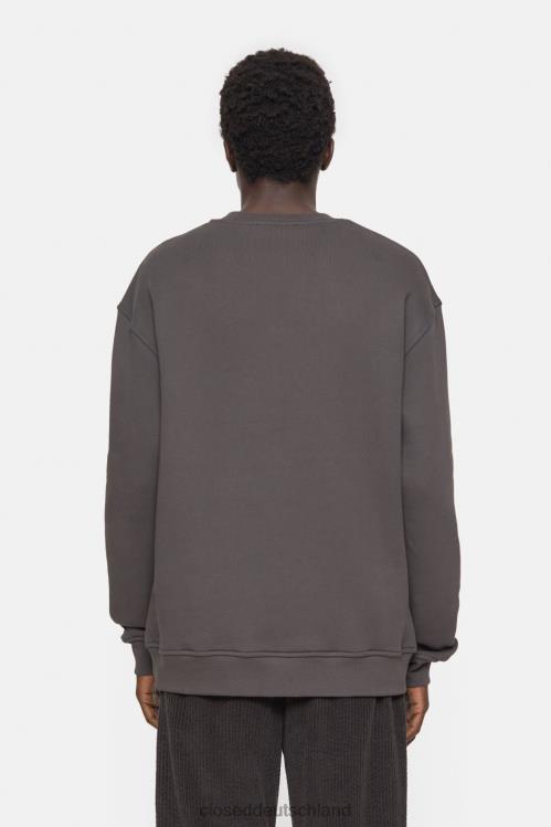 Kleidung Holzkohle 0RP8Z1051 CLOSED Logo-Rundhalsausschnitt Männer
