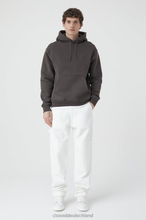Kleidung Holzkohle 0RP8Z1065 CLOSED Kapuzenpullover mit Logo Männer