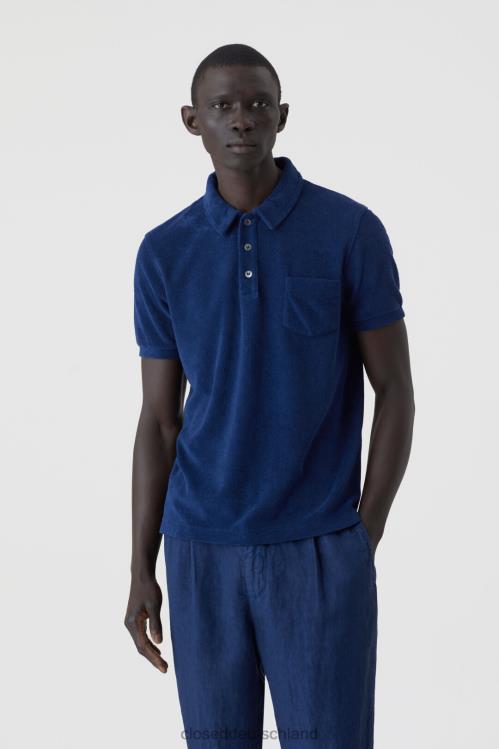 Kleidung Indigo Blau 0RP8Z2134 CLOSED Frottee-Polo Männer