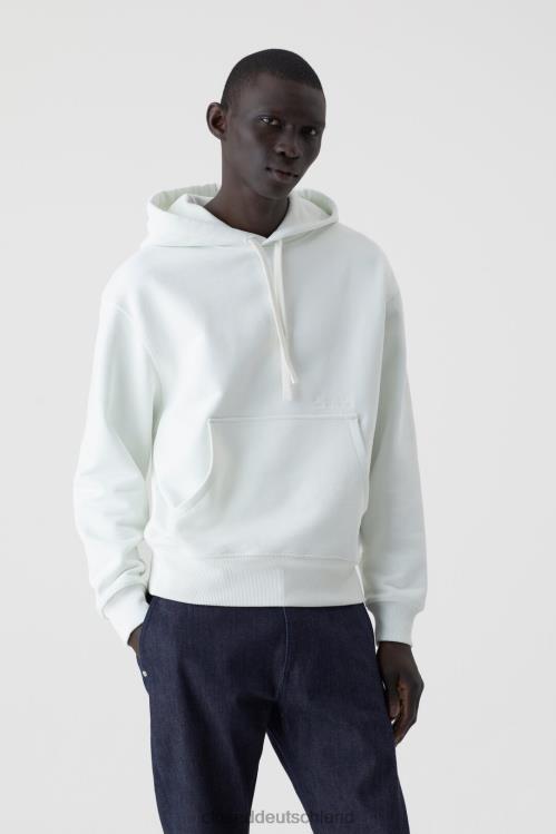 Kleidung Marmor weiß 0RP8Z2161 CLOSED Fleece-Kapuzenpullover Männer