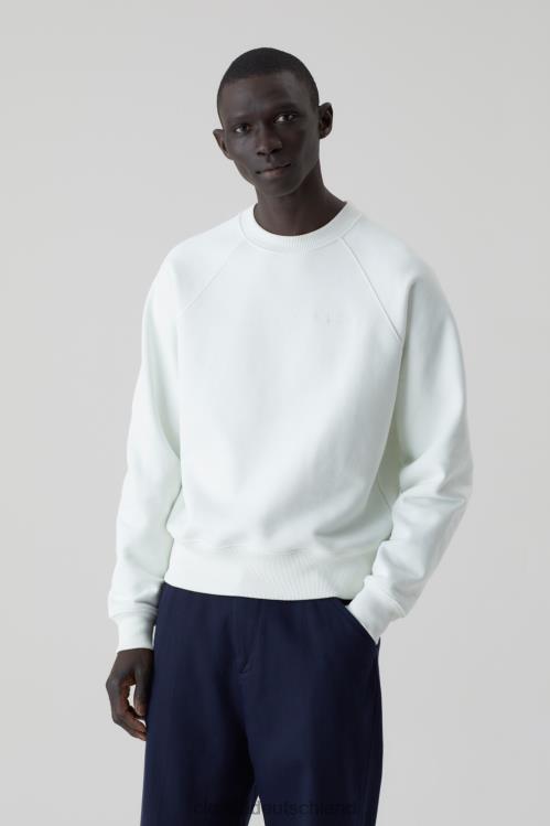 Kleidung Marmor weiß 0RP8Z2167 CLOSED Fleece-Rundhalsausschnitt Männer