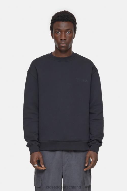 Kleidung Schwarz 0RP8Z1050 CLOSED Logo-Rundhalsausschnitt Männer