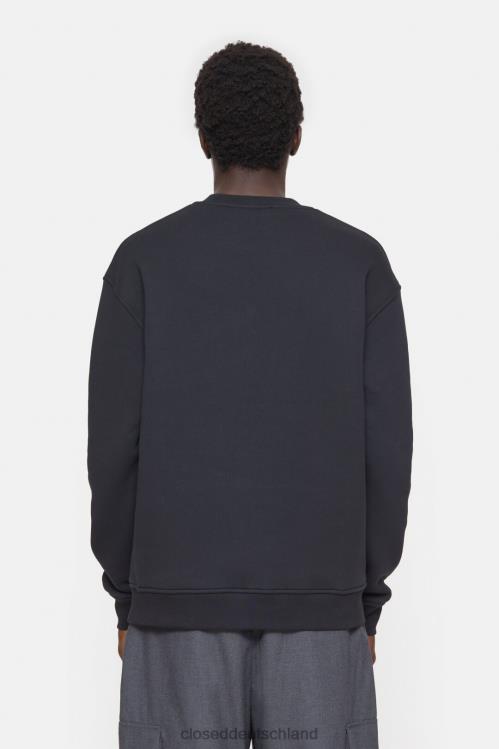 Kleidung Schwarz 0RP8Z1050 CLOSED Logo-Rundhalsausschnitt Männer