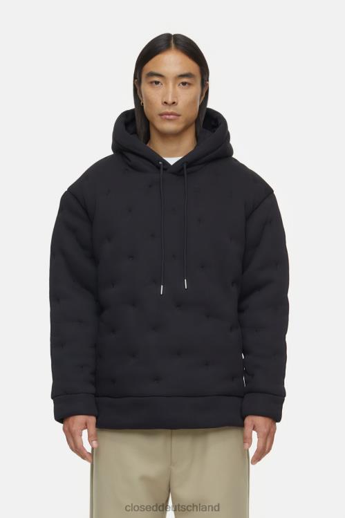 Kleidung Schwarz 0RP8Z1059 CLOSED Gepolsterter Kapuzenpullover Männer