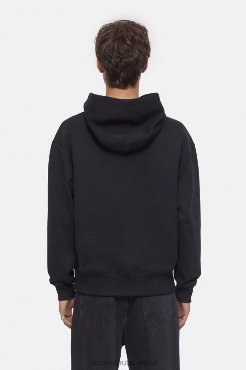 Kleidung Schwarz 0RP8Z1069 CLOSED Kapuzenpullover mit Logo Männer